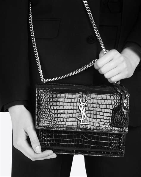 ysl crocodile bag sunset|saint laurent crocodile bag.